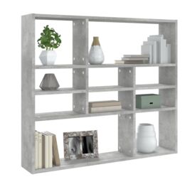 Berkfield Home Wall Shelf Concrete Grey 90x16x78 cm Engineered Wood - Size: 90 x 16 x 78 cm - thumbnail 3