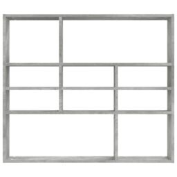 Berkfield Home Wall Shelf Concrete Grey 90x16x78 cm Engineered Wood - Size: 90 x 16 x 78 cm - thumbnail 4