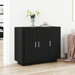 Berkfield Home Sideboard Black Oak 92x35x75 cm Engineered Wood - Size: 92 x 35 x 75 cm