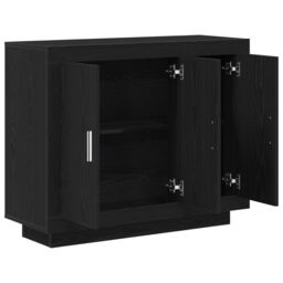 Berkfield Home Sideboard Black Oak 92x35x75 cm Engineered Wood - Size: 92 x 35 x 75 cm - thumbnail 5