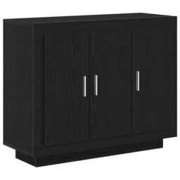 Berkfield Home Sideboard Black Oak 92x35x75 cm Engineered Wood - Size: 92 x 35 x 75 cm - thumbnail 2