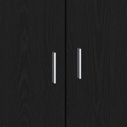 Berkfield Home Sideboard Black Oak 92x35x75 cm Engineered Wood - Size: 92 x 35 x 75 cm - thumbnail 9