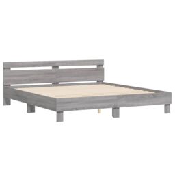 Berkfield Home Bed Frame without Mattress Grey Sonoma 180x200 cm Super King - thumbnail 3