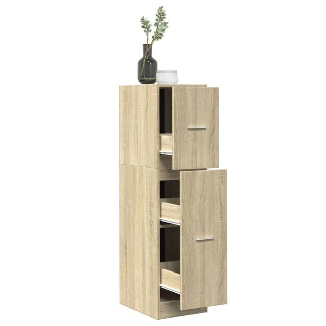 Berkfield Home Apothecary Cabinet Sonoma Oak 30x41x118 cm Engineered Wood in Brown - Size: 30 x 41 x 118 cm - image 1