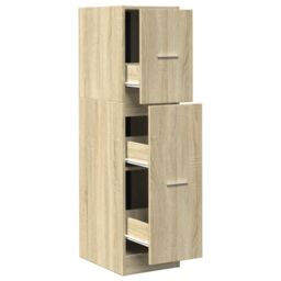 Berkfield Home Apothecary Cabinet Sonoma Oak 30x41x118 cm Engineered Wood in Brown - Size: 30 x 41 x 118 cm - thumbnail 2