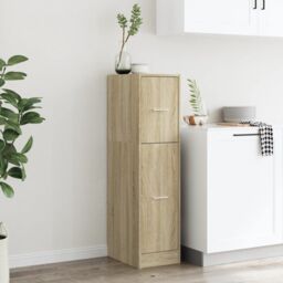Berkfield Home Apothecary Cabinet Sonoma Oak 30x41x118 cm Engineered Wood in Brown - Size: 30 x 41 x 118 cm - thumbnail 4