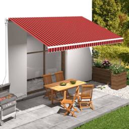 Berkfield Home Awning Top Sunshade Canvas Orange & Brown 500x300 cm - thumbnail 2