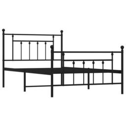 Berkfield Home Metal Bed Frame with Headboard & Footboard Black 107x203 cm - thumbnail 5