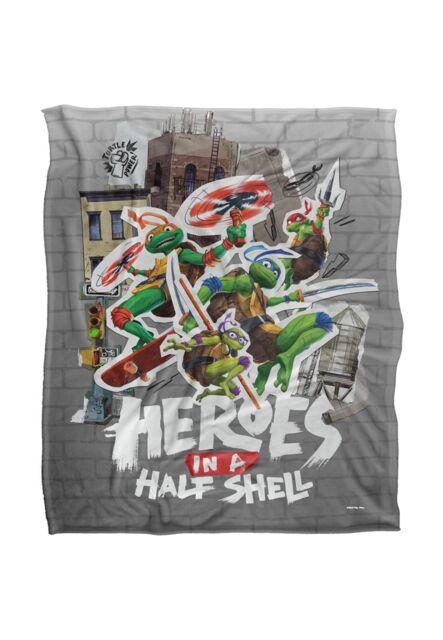 Teenage Mutant Ninja Turtles : Mutant Mayhem Heroes In A Half Shell Silky Touch Super Soft Throw Blanket 152 X 127 cm in White - image 1