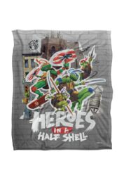 Teenage Mutant Ninja Turtles : Mutant Mayhem Heroes In A Half Shell Silky Touch Super Soft Throw Blanket 152 X 127 cm in White - thumbnail 1