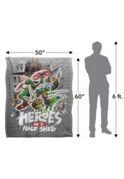 Teenage Mutant Ninja Turtles : Mutant Mayhem Heroes In A Half Shell Silky Touch Super Soft Throw Blanket 152 X 127 cm in White - thumbnail 5