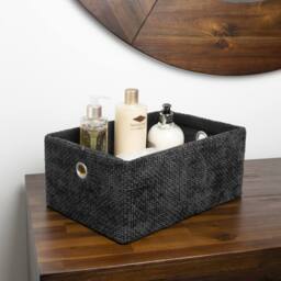 JVL Metro Rectangular Storage Baskets in Dark Grey - thumbnail 9