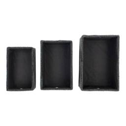 JVL Metro Rectangular Storage Baskets in Dark Grey - thumbnail 6