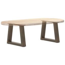 Berkfield Home Dining Table Legs V-Shape 2 pcs Natural Steel 40x(30-31.3) cm Steel in Brown - thumbnail 8