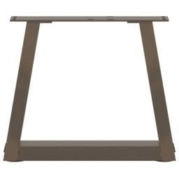 Berkfield Home Dining Table Legs V-Shape 2 pcs Natural Steel 40x(30-31.3) cm Steel in Brown - thumbnail 5