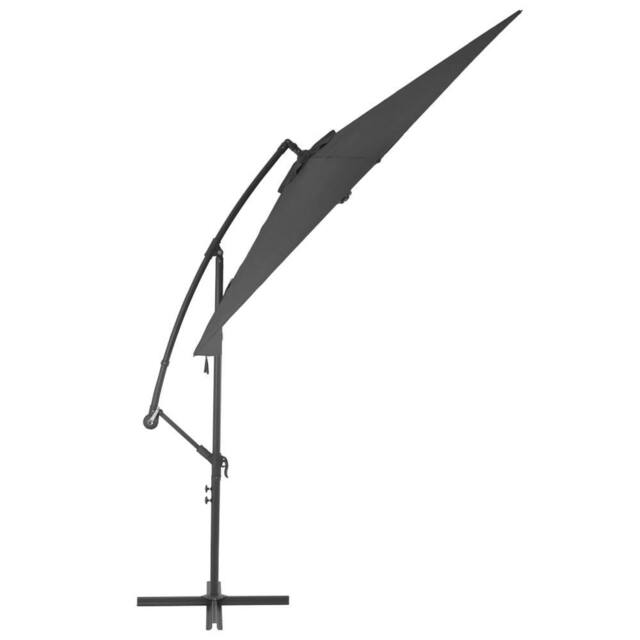 Berkfield Home Elegant Cantilever Umbrella with Aluminium Pole 300 cm Anthracite in Charcoal