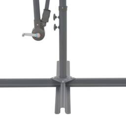 Berkfield Home Elegant Cantilever Umbrella with Aluminium Pole 300 cm Anthracite in Charcoal - thumbnail 5