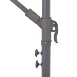 Berkfield Home Elegant Cantilever Umbrella with Aluminium Pole 300 cm Anthracite in Charcoal - thumbnail 7
