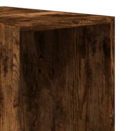 Berkfield Home Wardrobe Smoked Oak 30x50x200 cm Engineered Wood in Brown - Size: 30 x 50 x 200 cm - thumbnail 7