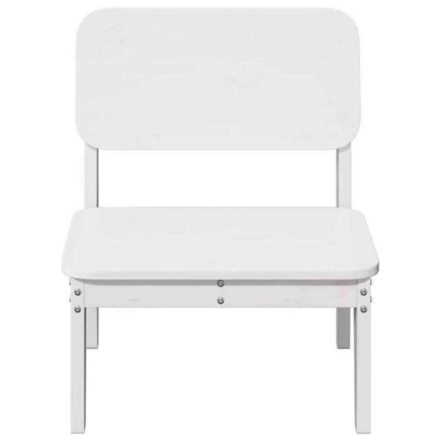 Berkfield Home Beautiful Garden Chair White 60x52.5x72 cm Solid Wood Pine - image 1