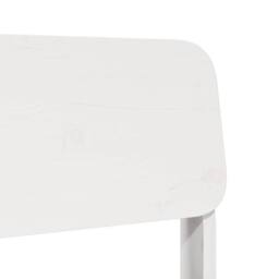 Berkfield Home Beautiful Garden Chair White 60x52.5x72 cm Solid Wood Pine - thumbnail 7