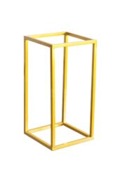 Living and Home 30cm W x 30cm D x 100cm H Golden Rectangular Metal Flower Stand for Wedding Party in Gold - Size: 30 cm W x 30 cm D x 100 cm H - thumbnail 5