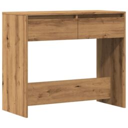 Berkfield Home Console Table Artisan Oak 89x41x76.5 cm Engineered Wood in Brown - thumbnail 2