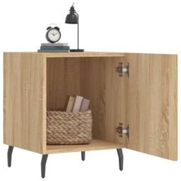 Berkfield Home Bedside Cabinets 2 pcs Sonoma Oak 40x40x50 cm Engineered Wood in Brown - Size: 40 x 40 x 50 cm - thumbnail 3