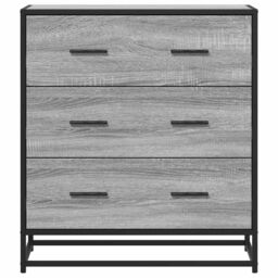 Berkfield Home Sideboard Grey Sonoma 68x35x76 cm Engineered Wood & Metal - Size: 68 x 35 x 76 cm - thumbnail 4