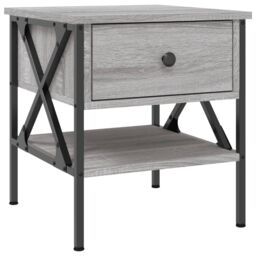 Berkfield Home Bedside Tables 2 pcs Grey Sonoma 40x42x45 cm Engineered Wood - Size: 40 x 42 x 45 cm - thumbnail 5