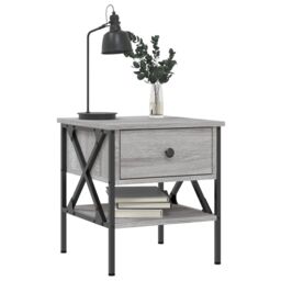 Berkfield Home Bedside Tables 2 pcs Grey Sonoma 40x42x45 cm Engineered Wood - Size: 40 x 42 x 45 cm - thumbnail 3
