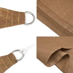 Berkfield Home Sunshade Sail 160 g/m¬≤ Taupe 2.5x2.5 m HDPE - thumbnail 6