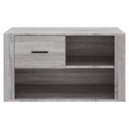 Berkfield Home Shoe Cabinet Grey Sonoma 80x35x45 cm Engineered Wood - Size: 80 x 35 x 45 cm - thumbnail 5