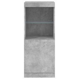 Berkfield Home Sideboard with LED Lights Concrete Grey 41x37x100 cm - Size: 41 x 37 x 100 cm - thumbnail 6