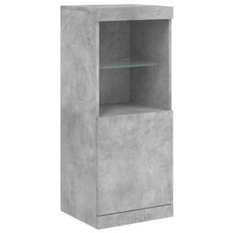 Berkfield Home Sideboard with LED Lights Concrete Grey 41x37x100 cm - Size: 41 x 37 x 100 cm - thumbnail 5