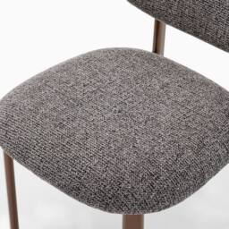 FurnitureboxUK 2x Mirelle Grey Fabric Dining Chairs Bronze Legs in Charcoal - thumbnail 9