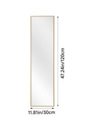 Living and Home 30x120cm Slim Design Metal Frame Full Length Mirror - Wall Mounted/Leaning for Bedroom, Dressing Room & Fashion Stores - thumbnail 4