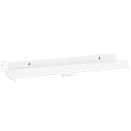 Berkfield Home Decorative Wall Shelves 2 pcs High Gloss White 40x9x3 cm - Size: 40 x 9 x 3 cm - thumbnail 9
