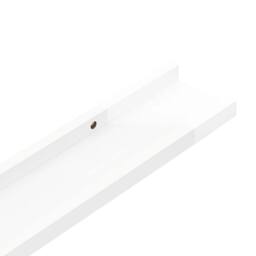 Berkfield Home Decorative Wall Shelves 2 pcs High Gloss White 40x9x3 cm - Size: 40 x 9 x 3 cm - thumbnail 7