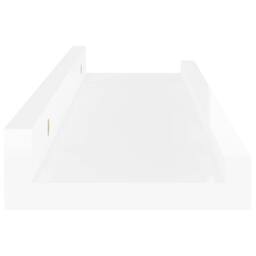 Berkfield Home Decorative Wall Shelves 2 pcs High Gloss White 40x9x3 cm - Size: 40 x 9 x 3 cm - thumbnail 8