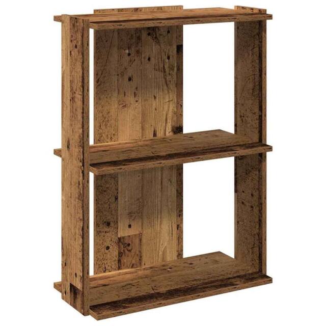 Berkfield Home Bookcase 3-Tier Old Wood 60x30x80 cm Engineered Wood in Brown - Size: 60 x 30 x 80 cm - image 1