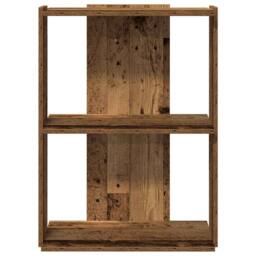 Berkfield Home Bookcase 3-Tier Old Wood 60x30x80 cm Engineered Wood in Brown - Size: 60 x 30 x 80 cm - thumbnail 4