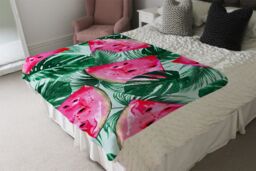 Benjamin Tate Design Watermelon Blanket in Natural - Size: 120 cm x 150 cm - thumbnail 3