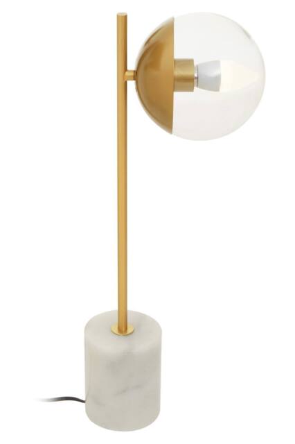 Orsina Elegant Chrome Finish Table Lamp, Contemporary Bedside Table Light, Easily Maintained Tall Bedside Lamp in Gold - image 1