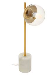 Orsina Elegant Chrome Finish Table Lamp, Contemporary Bedside Table Light, Easily Maintained Tall Bedside Lamp in Gold - thumbnail 6
