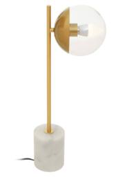 Orsina Elegant Chrome Finish Table Lamp, Contemporary Bedside Table Light, Easily Maintained Tall Bedside Lamp in Gold