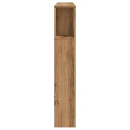Berkfield Home Headboard Cabinet Artisan Oak 140x18.5x102.5 cm Engineered Wood in Brown - thumbnail 5