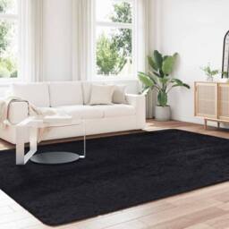 Berkfield Home Shaggy Rug High Pile NAVARRA Black 240x340 cm Polyester - Size: Medium - thumbnail 3