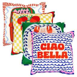 icon 4PK Cushion Italy Bundle, x1 Tomato, x1 Lobster, x1 Ciao, x1 Sardine - thumbnail 1