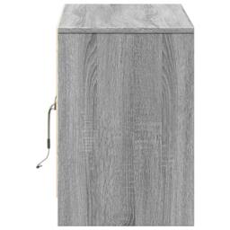 Berkfield Home TV Cabinet with LED Grey Sonoma 100x34x50 cm Engineered Wood - Size: 100 x 34 x 50 cm - thumbnail 7